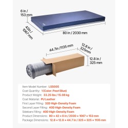 Hoitopatja kaksikerroksinen vaahtomuovi polyuretaanipäällinen pitkäaikaishoitoon 2030×1067×153 mm