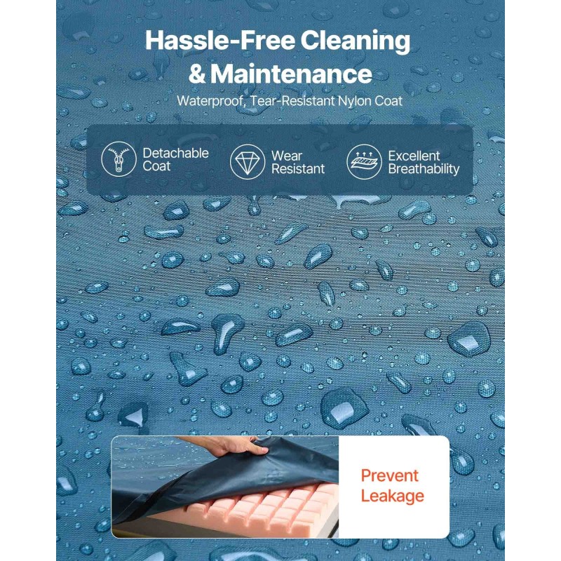 Sairaalapatja kolmikerroksinen vaahtomuovi mitat 2030 914 153 mm irrotettava vedenpitävä päällinen