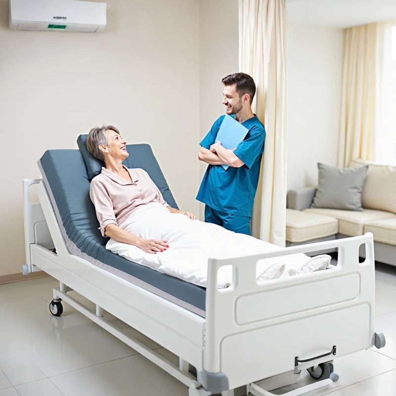 Sairaalapatja kolmikerroksinen vaahtomuovi mitat 2030 914 153 mm irrotettava vedenpitävä päällinen