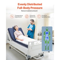 Kaksikerroksinen vaahtomuovipatja 2030x914x153 mm hengittävä PU-päällinen pitkäaikaishoitoon