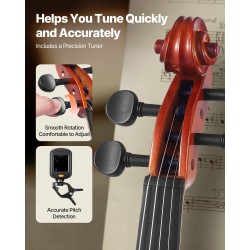 Viulu 4/4 täysikokoinen 355 millimetriä kuusi ja vaahtera runko setti aloittelijoille