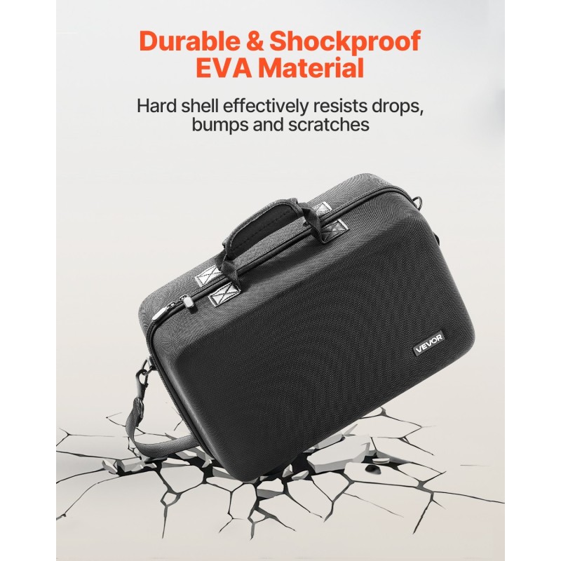 PS5-kantolaukku iskunkestävä kovakuori samettivuori musta kantokahva olkahihna