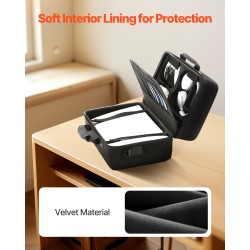 PS5-kantolaukku iskunkestävä kovakuori samettivuori musta kantokahva olkahihna