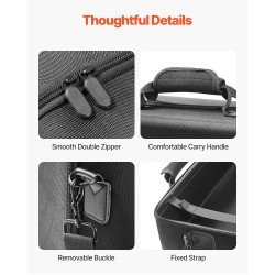 PS5-kantolaukku iskunkestävä kovakuori samettivuori musta kantokahva olkahihna