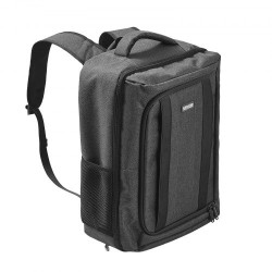 Reppumallinen kuljetuslaukku PS5 ja PS5 Slim konsoleille nailonista EPE vaahtovuorella musta