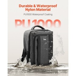 Reppumallinen kuljetuslaukku PS5 ja PS5 Slim konsoleille nailonista EPE-vaahtovuorella musta