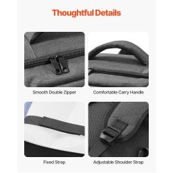 Reppumallinen kuljetuslaukku PS5 ja PS5 Slim konsoleille nailonista EPE-vaahtovuorella musta