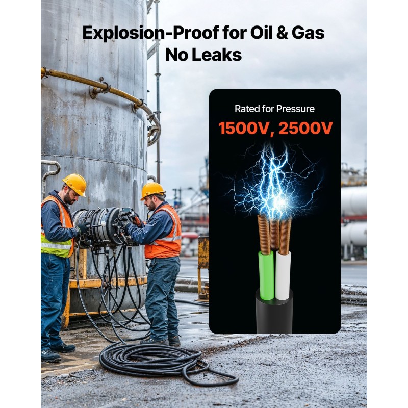 Sähkökaapeli CPE-kuori 10 AWG 6 mm² 3-johtiminen 30,48 m 600 V