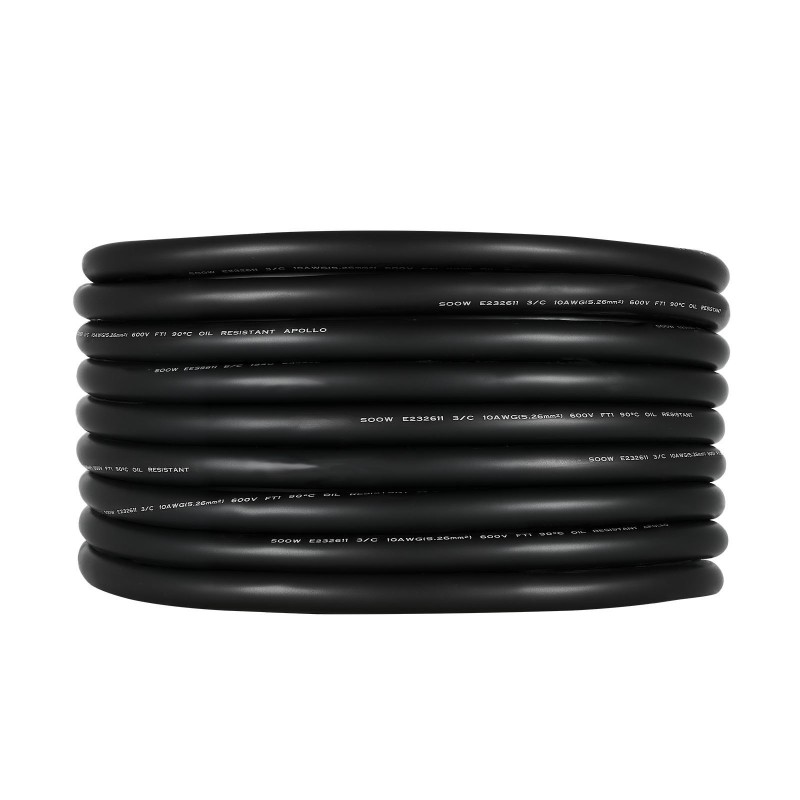 Sähkökaapeli CPE-kuori 10 AWG 6 mm² 3-johtiminen 30,48 m 600 V