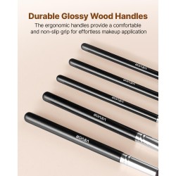 Meikkisivellinsetti 15-osainen synteettisillä harjaksilla puuvarsilla alumiinisilla holkeilla kasvoille silmille kulmille