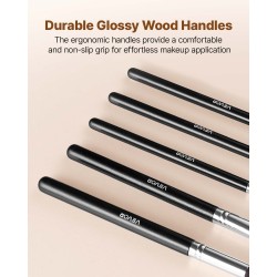 Meikkisivellinsetti 34-osainen harjakset synteettiset villa ja hevosenkarva puuvarsi alumiininen holkki matkakotelo