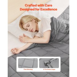 Painotettu peitto 11,5 kg 2235×2640 mm lasihelmet harjattu polyesteri