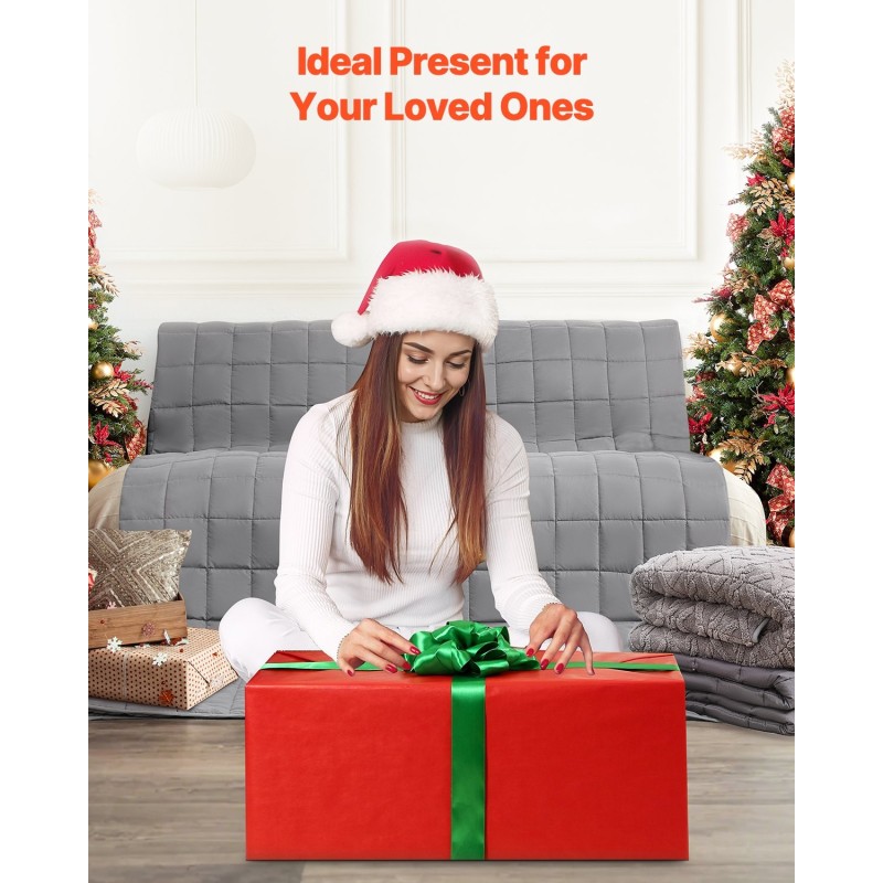 Painotettu peitto 11,5 kg 2235×2640 mm lasihelmet harjattu polyesteri