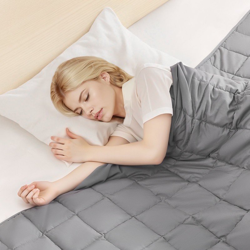 Painotettu peitto 11,5 kg 2235×2640 mm lasihelmet harjattu polyesteri