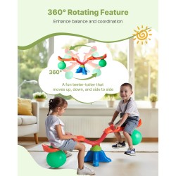 Muovinen kaksipaikkainen keinulauta 360 asteen pyörivällä toiminnolla ilmatäytteiset istuimet