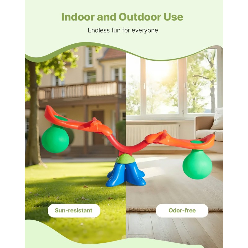 Muovinen kaksipaikkainen keinulauta 360 asteen pyörivällä toiminnolla ilmatäytteiset istuimet