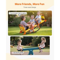 Kolmen istuimen metallinen keinulauta hiiliteräs ja muovi ulko ja sisäkäyttöön