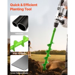 Maa- ja istutusporanterä Q235-teräksinen halkaisija 80 mm 20 mm adapterilla