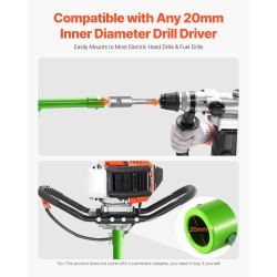 Maa- ja istutusporanterä Q235-teräksinen halkaisija 80 mm 20 mm adapterilla