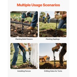 Maaporanterä spiraalimallinen 80 x 600 mm Q235 teräs 3/8 tuuman kuusiokoloistukkaan