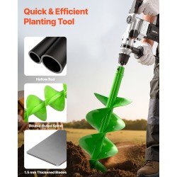 Istutusporanterä Q235-teräs halkaisija 200 mm pituus 790 mm sopii 20 mm karaan