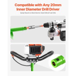 Istutusporanterä Q235-teräs halkaisija 200 mm pituus 790 mm sopii 20 mm karaan