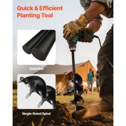 Kierreporanterä Q235-teräs 80 x 410 mm 14 mm varsi istutukseen