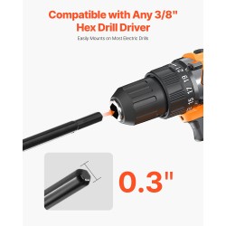 Spiraaliterä istutukseen Q235-teräs 40 x 220 mm 8 mm varsi 3/8 kuusiokolo