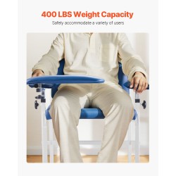 Verinäytteenottotuoli hiiliteräsrunko PVC-keinonahkainen pehmustettu istuin säädettävät käsinojat 181 kg kantavuus