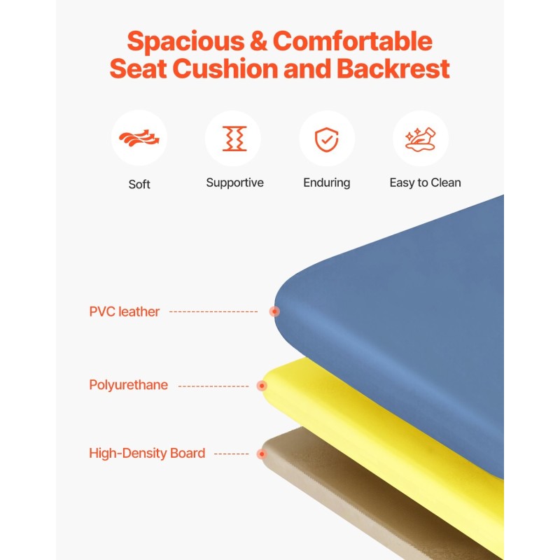 Geriatrinen lepotuoli 3-asentoinen hiiliteräsrunko pehmustettu muovinahkainen istuin 4 pyörää