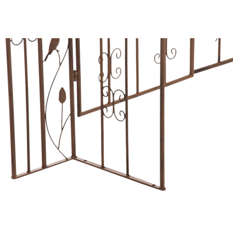 Kaunis ruusukaariportti raudasta puutarhaan köynnöskasveille 235 cm