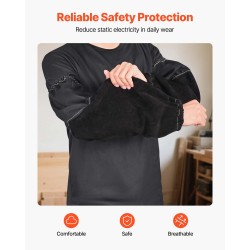 Hitsaushihat naudannahkaa ja paloa hidastavaa puuvillaa pitkät joustavilla hihansuilla hitsaukseen