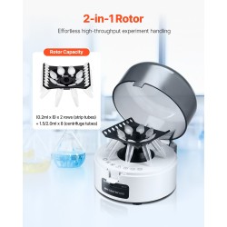 Pöytäsentrifugi muovi ja teräs 7000 kierrosta minuutissa kaksoisroottori