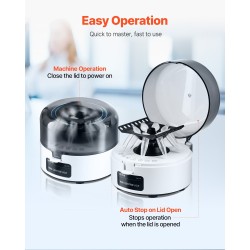 Pöytäsentrifugi muovi ja teräs 7000 kierrosta minuutissa kaksoisroottori