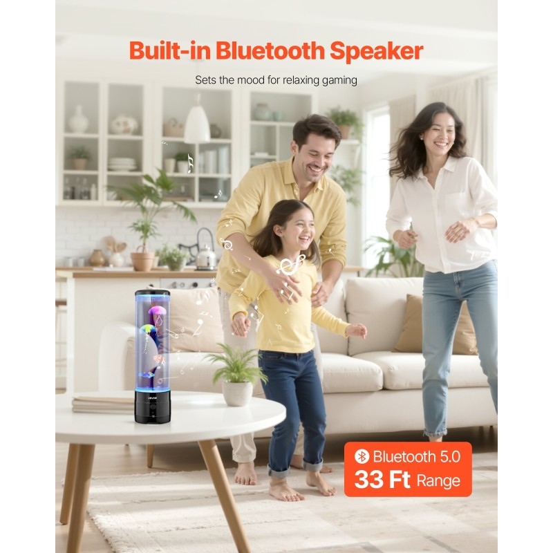 Pöytämallinen kuplalamppu viisitoista tuumaa kaukosäätimellä kuusitoista väriä rentoutukseen