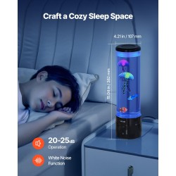 Pöytämallinen kuplalamppu viisitoista tuumaa kaukosäätimellä kuusitoista väriä rentoutukseen