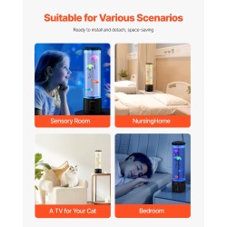 Pöytämallinen kuplalamppu viisitoista tuumaa kaukosäätimellä kuusitoista väriä rentoutukseen