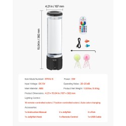 Pöytämallinen kuplalamppu viisitoista tuumaa kaukosäätimellä kuusitoista väriä rentoutukseen