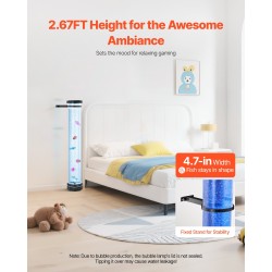 Kuplalamppu lattialla seisova 32 tuumaa ABS-muovi 16 väriä kaukosäätimellä hiljainen