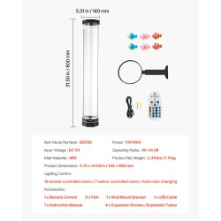 Kuplalamppu lattialla seisova 32 tuumaa ABS-muovi 16 väriä kaukosäätimellä hiljainen