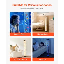 Kuplaputkilamppu ABS noin 1 m lattialla seisova 16 värin kaukosäätimellä