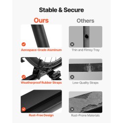 Kattopyöräteline pystyasennettava alumiinirunkoinen yhdelle polkupyörälle lukittava 20–29 tuuman renkaisiin sopiva