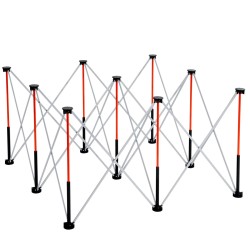 Taitettava työpukki alumiiniseos ja hiiliteräs 1589 kg kantavuus 9 tukijalkaa