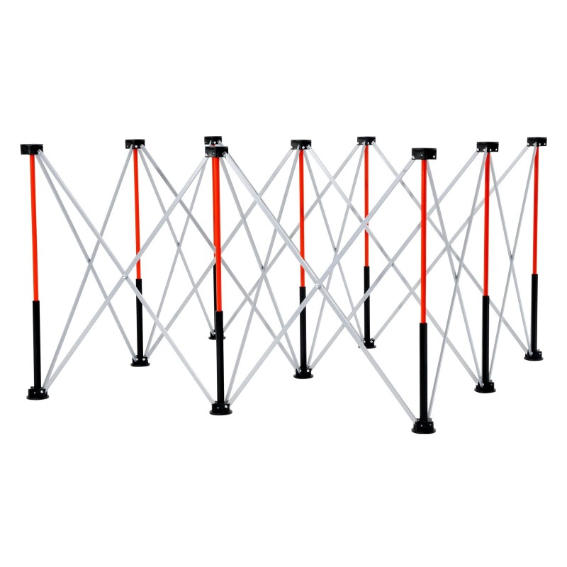 Taitettava työpukki alumiiniseos ja hiiliteräs 1589 kg kantavuus 9 tukijalkaa