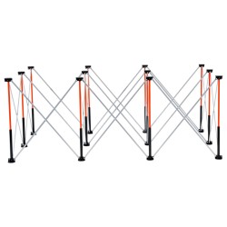 Taitettava työpukki alumiiniseos ja hiiliteräs 12 jalkaa 2041 kilogramman kantavuus