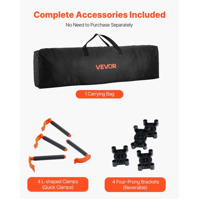 Taitettava työpukki alumiiniseos ja hiiliteräs 12 jalkaa 2041 kilogramman kantavuus