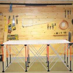 Taitettava työpukki alumiiniseos ja hiiliteräs 12 jalkaa 2041 kilogramman kantavuus