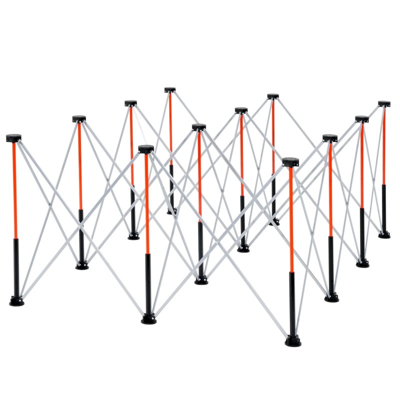 Taitettava työpukki alumiiniseos ja hiiliteräs 12 jalkaa 2041 kilogramman kantavuus