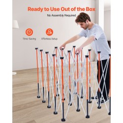 Kokoontaitettava työalusta 15 tukijalkaa alumiiniseos ja hiiliteräs 2445x1255 mm 2724 kg