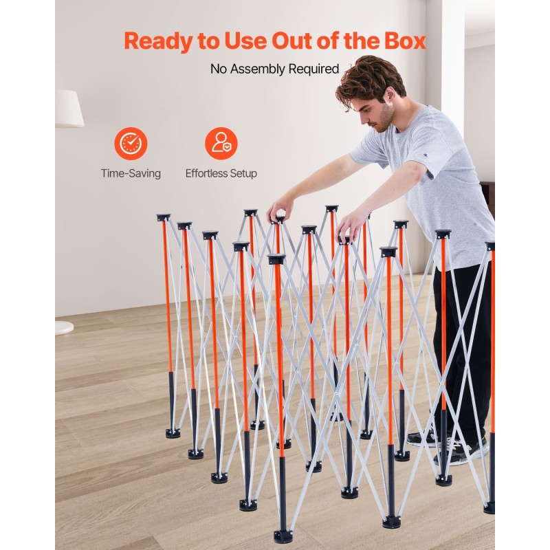 Kokoontaitettava työalusta 15 tukijalkaa alumiiniseos ja hiiliteräs 2445x1255 mm 2724 kg